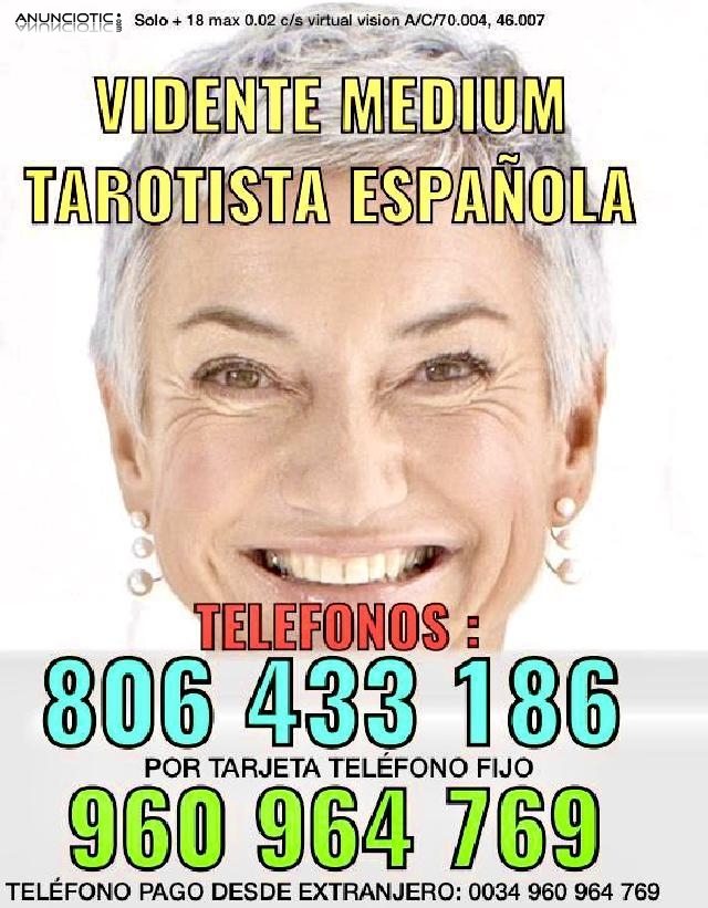 Vidente recomendada en foros de tarotista ,radio,tv, barata rápida eficaz