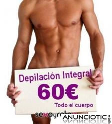 Depilación integral masculina con cera60!!!