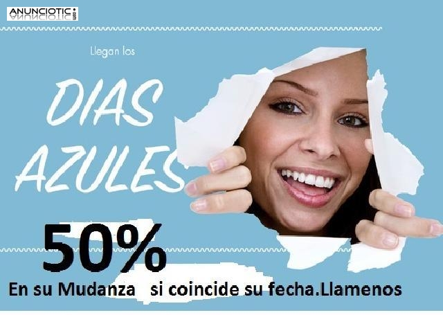 Su mudanza al 50% de descuento con nuestros dias azules