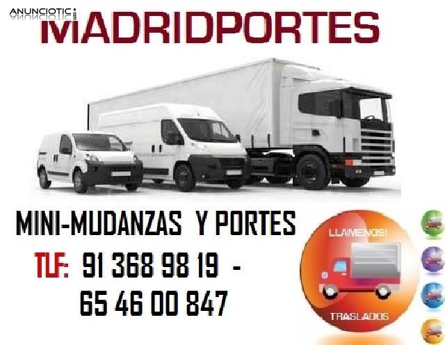 Portes en Arganzuela-Retiro>(9x136-89.819)Vehículos 6-12  Y 18m3