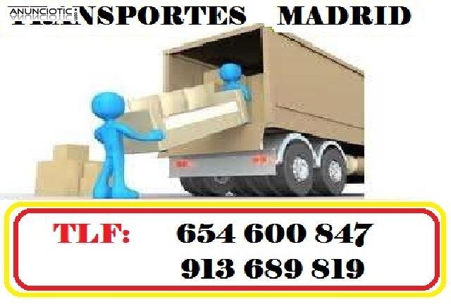 Transportes c/chofer 6.5/46xOO-8.47 Mudanzas baratas colmenar viejo