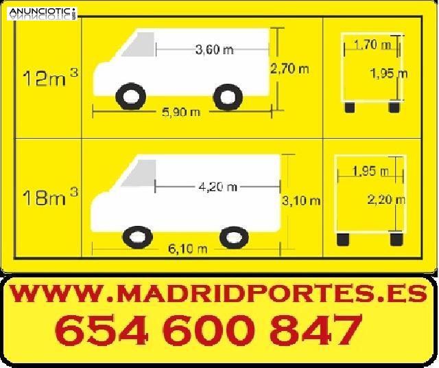 MINI-MUDANZAS CON DESM/MONTAJE CANAPES,.(65)46(00)847 PORTES EN MADRID