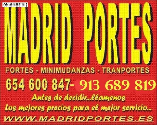 MUDANZAS Y PORTES EN SAN BLAS:6,,546/008x47::FURGON+CHOFER AYUDANTE 40