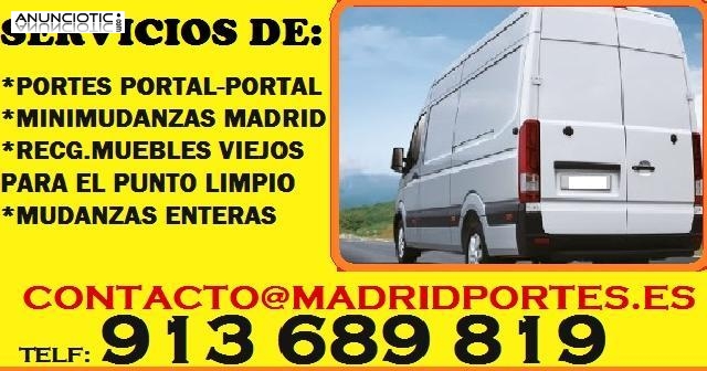 TRANSPORTES EN TODO MADRID CAPITAL Y ALREDEDORES 91,:3689,:819..