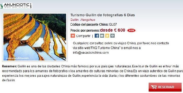 Turismo Guilin de fotografias 6 Dias