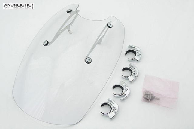 Parabrisas super sport transparente para harley davidson