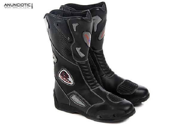 Botas motorista piel con protecciones talla 42