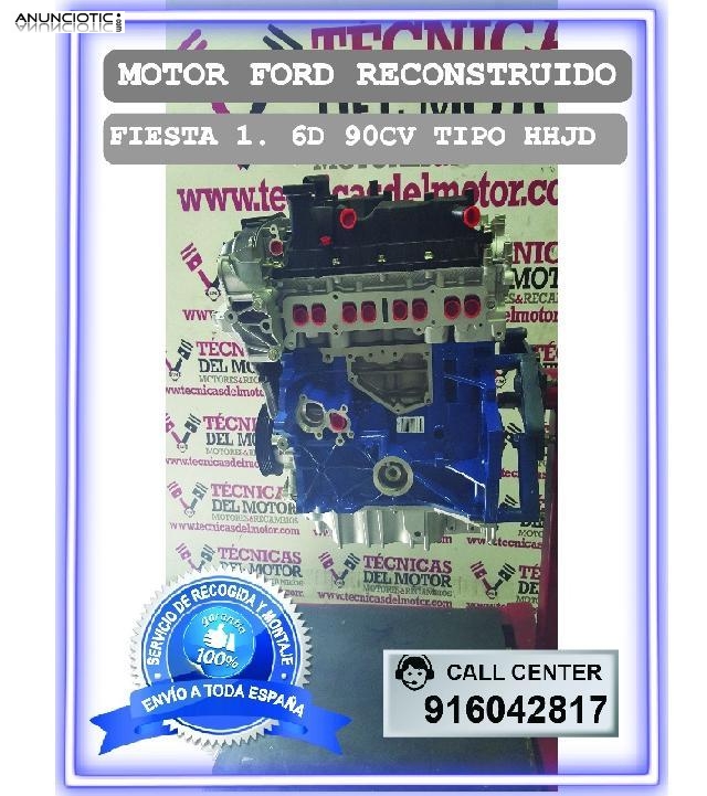 Motor ford fiesta 1 6d 90cv tipo hhjd