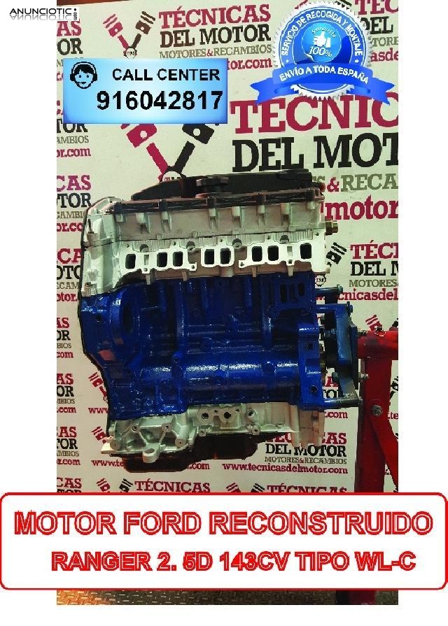 Motor ford ranger 2 5d 143cv tipo wl-c