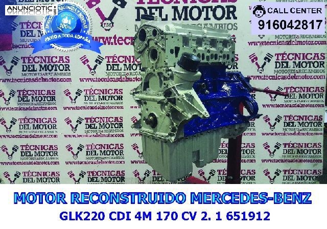 MOTOR MB GLK220 CDI 4M 170 CV 2. 1 651912