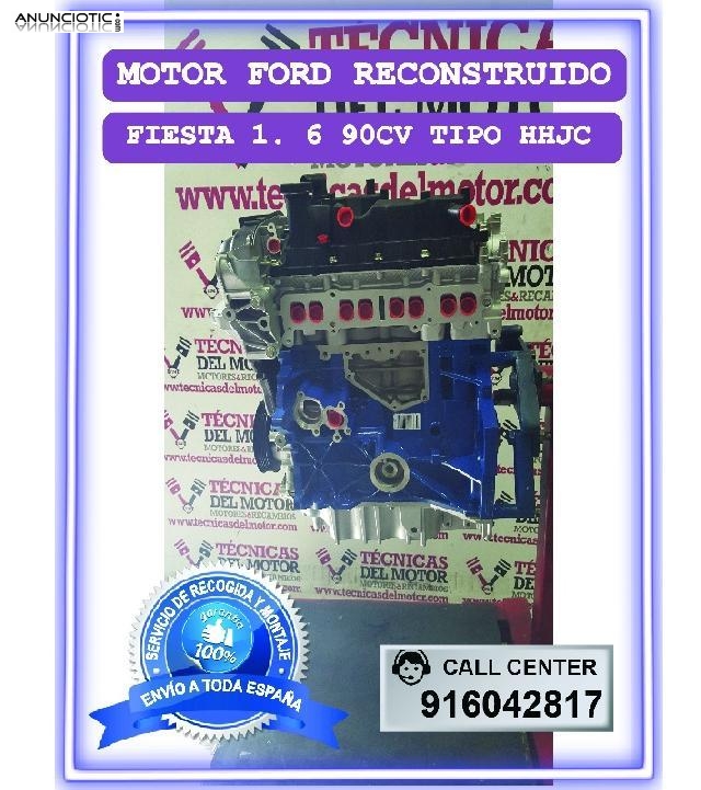 Motor ford fiesta 1 6 90cv tipo hhjc