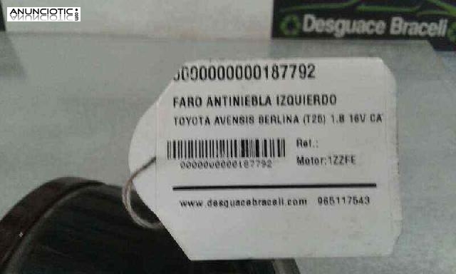 Faro antiniebla izq. toyota