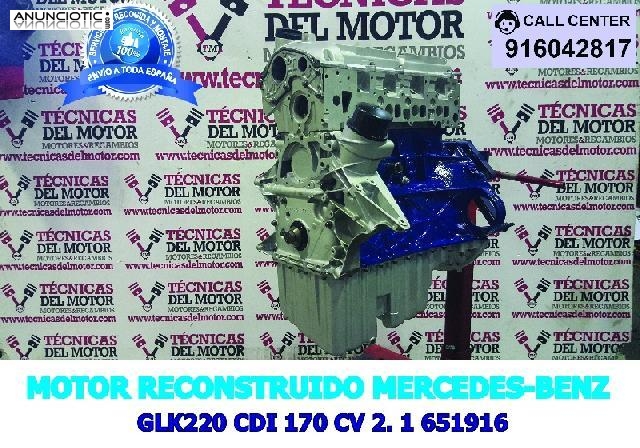 MOTOR MB GLK220 CDI 170 CV 2. 1 651916