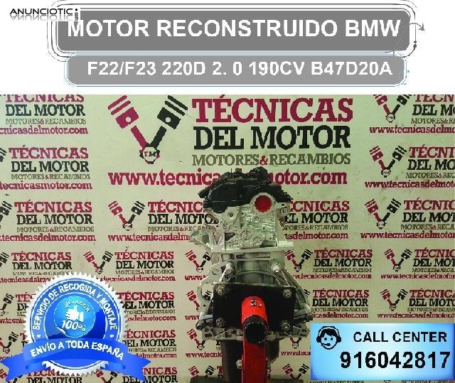 Motor bmw f22/f23 220d 20 190cv b47d20