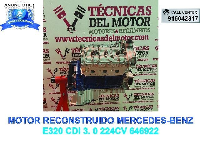 MOTOR MERCEDES E320 CDI 3. 0 224CV 646922