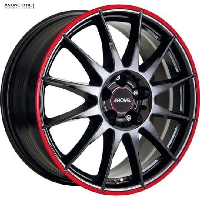 Llantas ronal r54 mcr black/red 