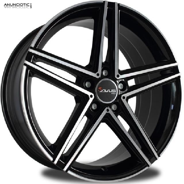 Llantas avus racing ac 515 negro/pulido 