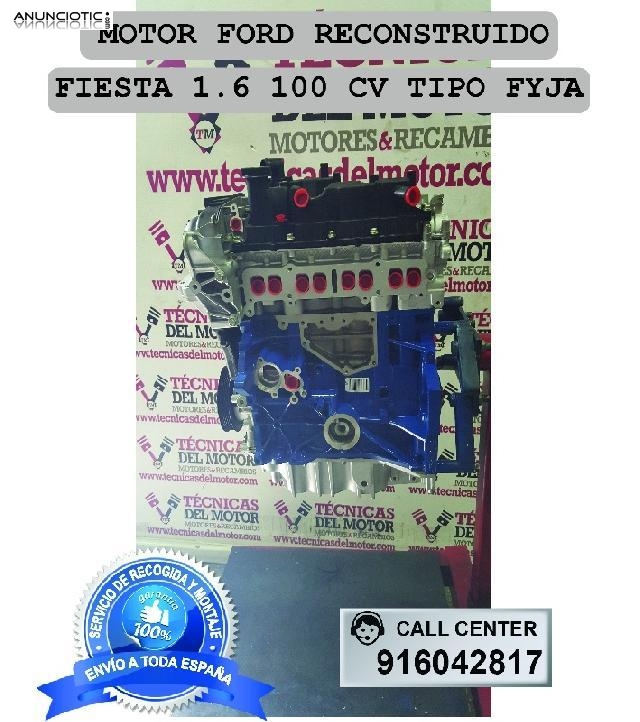 Motor ford fiesta 1 6 100 cv tipo fyja 