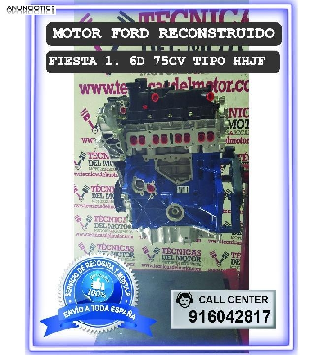 Motor ford fiesta 1 6d 75cv tipo hhjf 