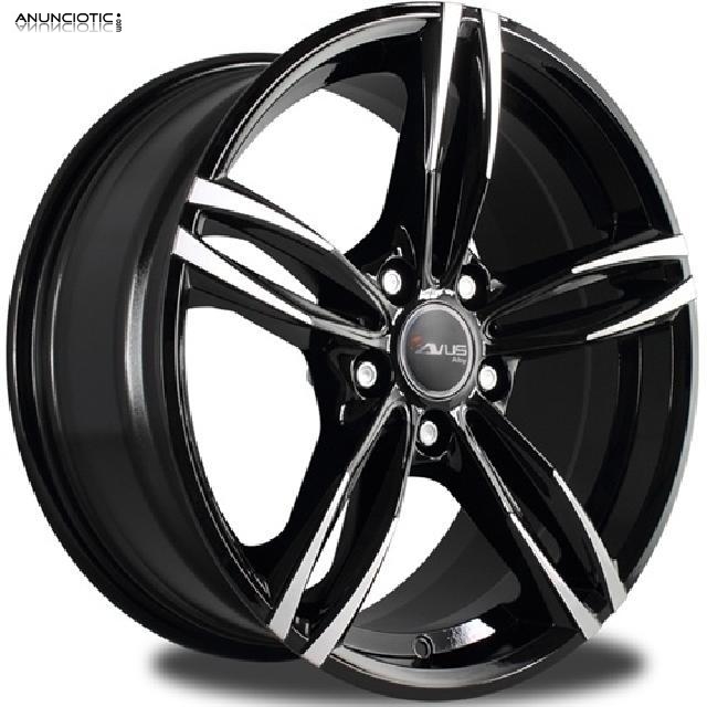 Llantas avus racing acm b3 negro/pulido 