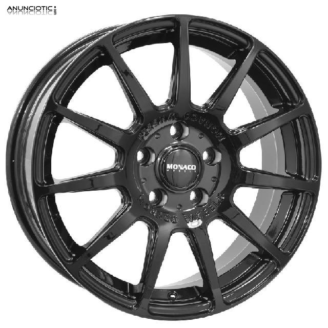 Llantas monaco rallye negro brillo 