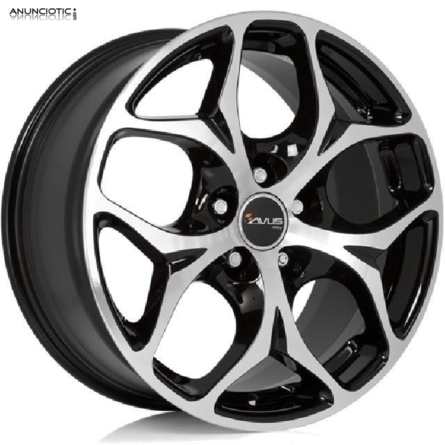 Llantas avus racing acm b02 negro/pulido 