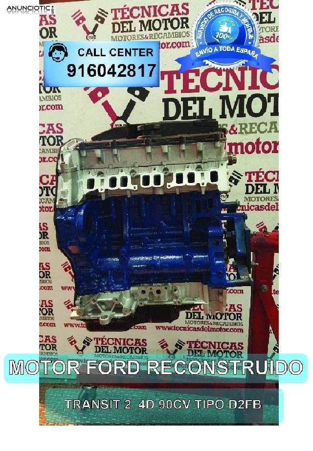 Motor ford transit 2 4d 90cv tipo d2fb 