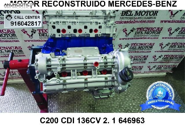 MOTOR MERCEDES C200 CDI 136CV 2. 1 646963 