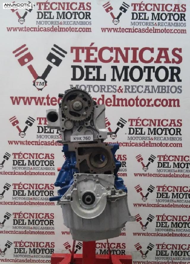 Motor regenerado renault 1.5 dci k9k760