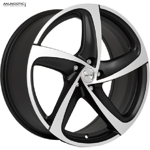 Llantas avus racing ac 507 black/polishe 