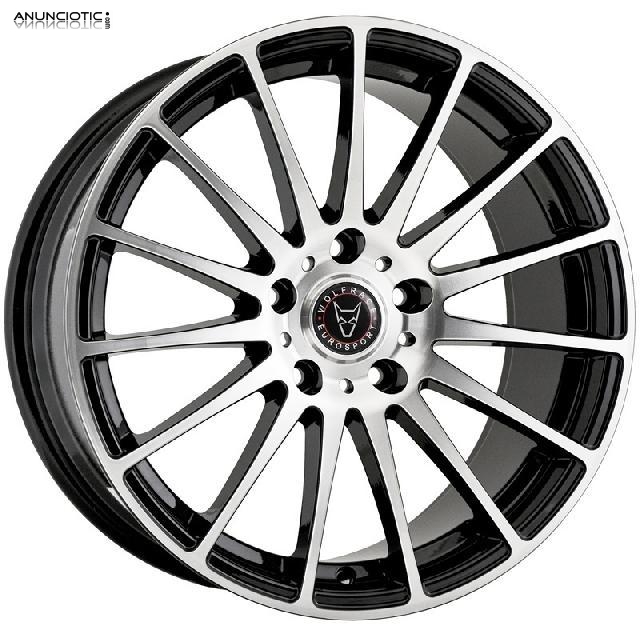 Llantas wolfrace turismo gloss black/pol 