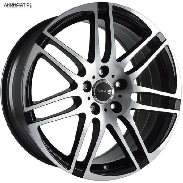 Llantas avus racing acm 04 negro/pulido 