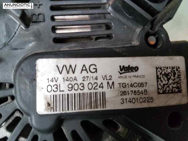 Alternador 3982516 03l903024m seat altea