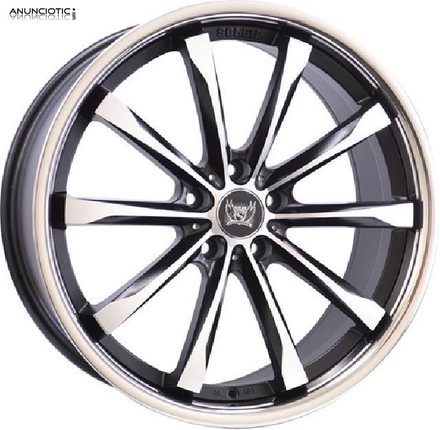 Llantas soleil wheels lxf-2 black/polish 