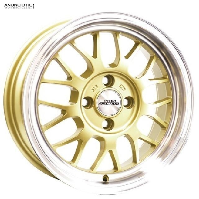 Llantas inter-action b9 gold/polished 