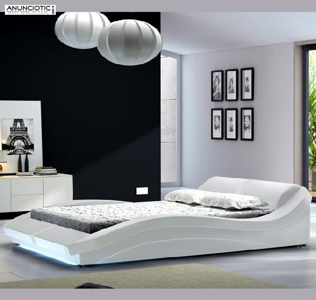 CAMA MODERNA VITORIA EN NEGRO Y EN BLANC