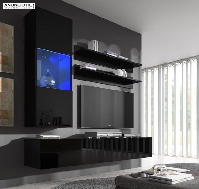 Conjunto muebles Nora negro modelo H3