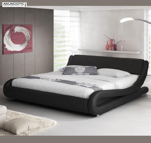 Cama Alessia en color negro 120x190cm