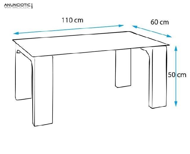 Mesa de centro Taric con cristal