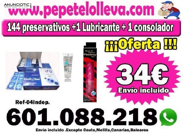 34 todo 1 caja de naturales o fresa + consolador vibrador+ 1 lubricante