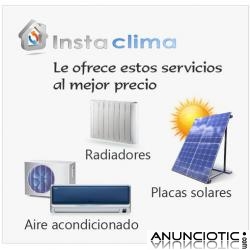 Instalación de aire acondicionado, radiadores y placas solares