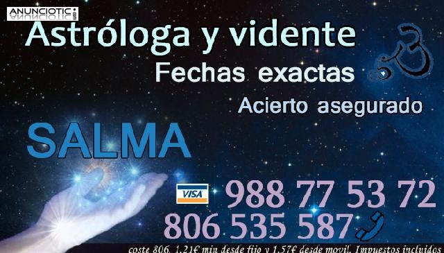 Salma astrologia y videncia sin cartas 988 77 53 72 doy fechas, amor