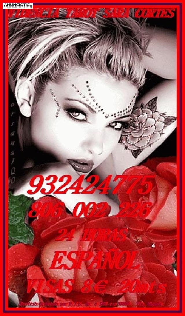 Tarot Visa  Sara Cortes 932 424 775  desde 5 15 min, 8 20mts 10