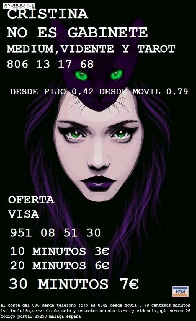 NO ES GABINETE CRISTINA TAROT OFERTA VISA  30 MINUTOS 7 