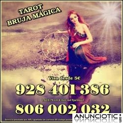 TAROT BARATO Y ECONOMICO BRUJA MÁGICA SOLO 0,42 CM MIN. VISA DESDE 5.