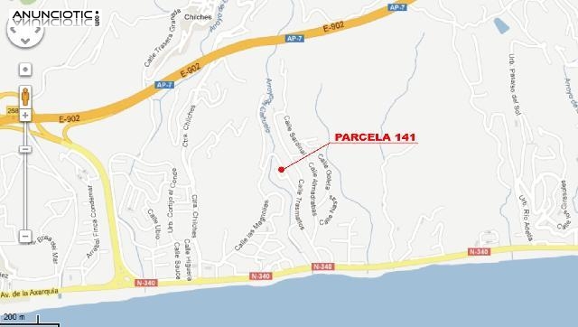 ENTA PARCELA URBANA 596,00 M2. JUNTO AL MAR. MALAGA