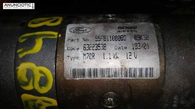 Motor arranque 3432759 09k38 ford fiesta