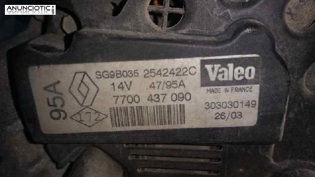 Alternador 3689621 sg9b035 renault clio