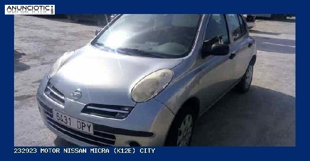 232923 motor nissan micra (k12e) city