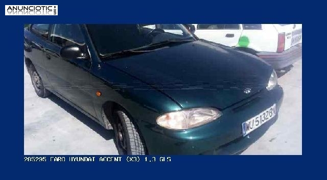 285295 faro hyundai accent (x3) 1.3 gls